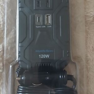 MobileSpec 120W Car Power Inverter - Black